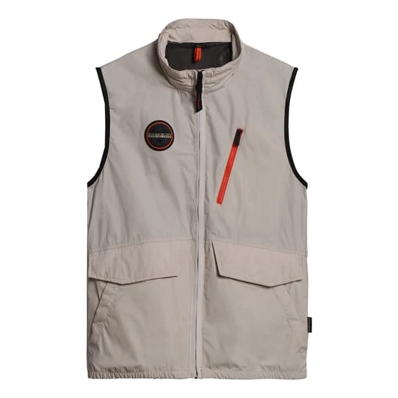 Napapijri Rionapo Vest Beige Black Orange 1 Napapijri Rionapo Vest Beige Black Orange