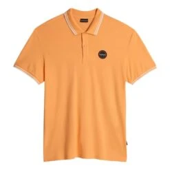 Napapijri Macas Short Sleeve Polo Shirt Orange Black White