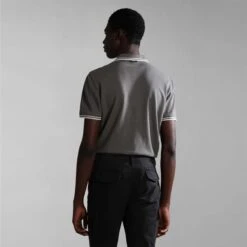 Napapijri Macas Short Sleeve Polo Shirt Grey 8 Napapijri Macas Short Sleeve Polo Shirt Grey -Nordis Camping Shop nap np0a4h5zh311 003