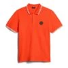 Napapijri Macas Short Sleeve Polo Shirt Orange Black