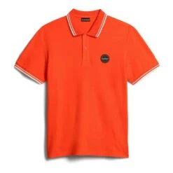 Napapijri Macas Short Sleeve Polo Shirt Orange Black