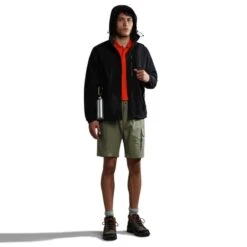 Napapijri Macas Short Sleeve Polo Shirt Orange Black -Nordis Camping Shop nap np0a4h5zr051 004