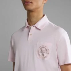 Napapijri Huilca Short Sleeve Polo Shirt Light Pink -Nordis Camping Shop nap np0a4h7kp851 006