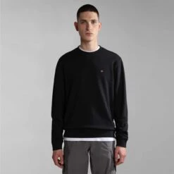 Napapijri Balis Crew Sweatshirt Black -Nordis Camping Shop nap np0a4h890411 003