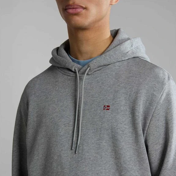 Napapijri Balis Hoodie Grey Red 5 Napapijri Balis Hoodie Grey Red - Image 5