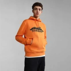 Napapijri Racing Hoodie Orange Black 8 Napapijri Racing Hoodie Orange Black -Nordis Camping Shop nap np0a4ha4a1z1 003