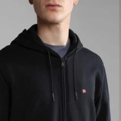 Napapijri Balis Full Zip Hoodie Jet Black -Nordis Camping Shop nap np0a4hhv0411 006