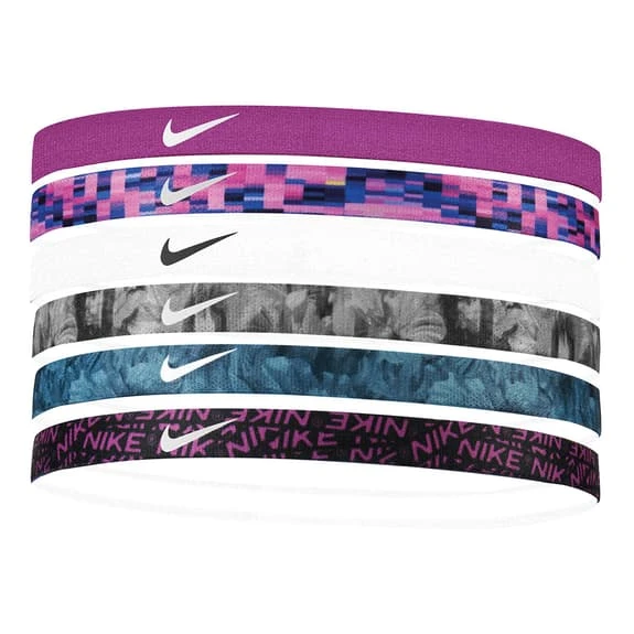Hairband Nike Printed Logo Pink White Blue (6 Pack) 1 Hairband Nike Printed Logo Pink White Blue (6 Pack)