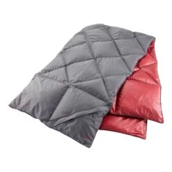 Nordisk Kiby Packable Down Travel Blanket Dark Grey Red