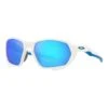 Oakley Plazma Glasses Matte White With Prizm Sapphire Lenses