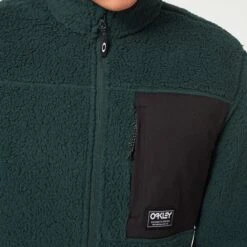 Oakley Mountain Fire Sweatshirt Dark Green Black -Nordis Camping Shop ok foa403426 7bc 005