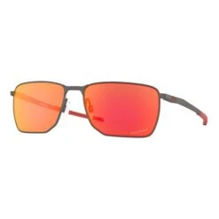Oakley Matte Gunmetal Execution Sunglasses With Prizm Ruby Lenses
