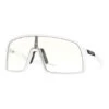 Oakley Sutro Polished White Sunglasses With Clear Lenses