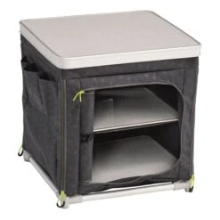 Outwell Tinos Two Shelf Camping Cupboard Unit Grey