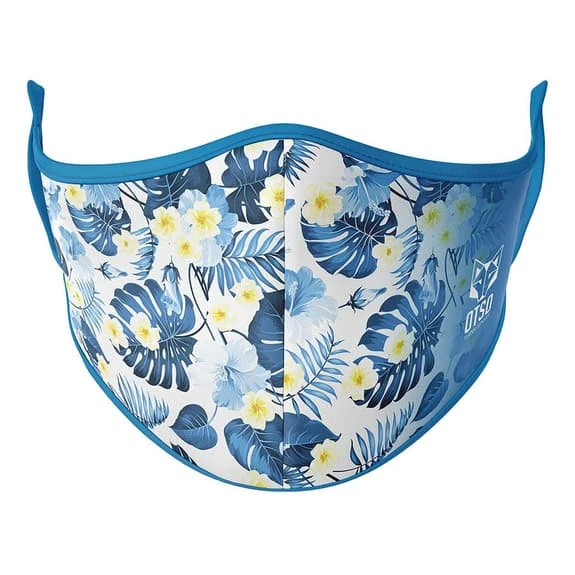 Otso Mask Floral Reusable Protective Mask Blue White 1 Otso Mask Floral Reusable Protective Mask Blue White