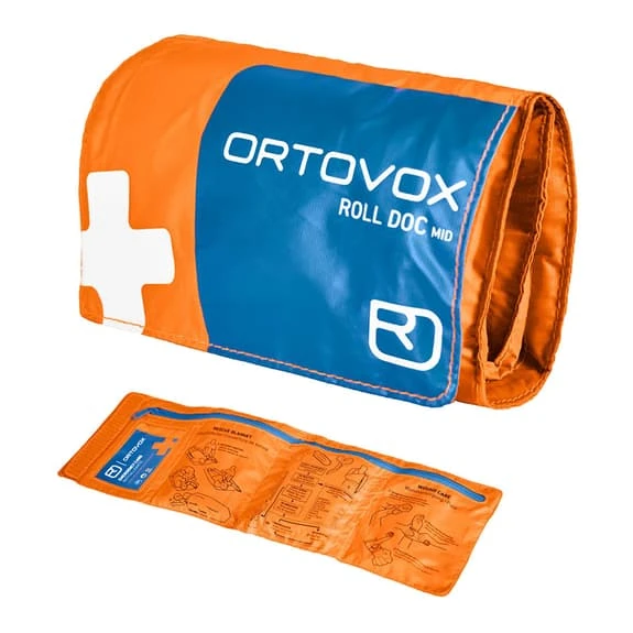 Ortovox Roll Doc Mid First Aid Kit Orange Blue 1 Ortovox Roll Doc Mid First Aid Kit Orange Blue