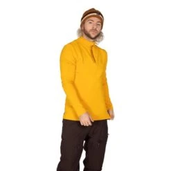 Protest Will Half Zip Long-Sleeved Top Mustard Yellow -Nordis Camping Shop prt 3792900 216 003