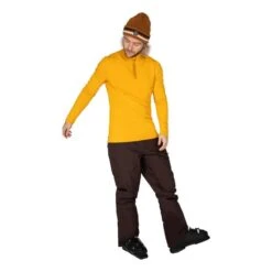 Protest Will Half Zip Long-Sleeved Top Mustard Yellow -Nordis Camping Shop prt 3792900 216 005