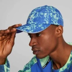 Puma Running Cap III Blue Light Green -Nordis Camping Shop pum 05291168 003