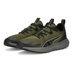 Puma Twitch Runner Trail Running Shoes Khaki Green Black