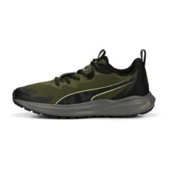 Puma Twitch Runner Trail Running Shoes Khaki Green Black -Nordis Camping Shop pum 37798403 003