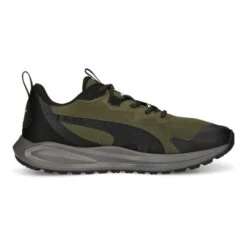 Puma Twitch Runner Trail Running Shoes Khaki Green Black -Nordis Camping Shop pum 37798403 005