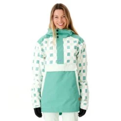 Rip Curl Rider Anorak Turquoise Blue White Women