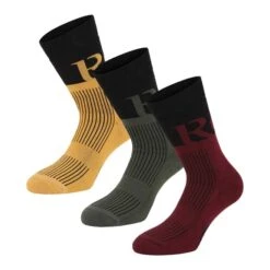 Reld Elgon Socks Pack Yellow Grey Purple (3 Pairs)