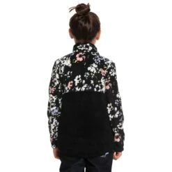 Roxy Alabama Fleece Black Pink White Kids -Nordis Camping Shop rxy ergft03731 kvj1 005