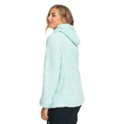 Roxy Alabama J Half Zip Hooded Fleece Pastel Blue Women -Nordis Camping Shop rxy erjft04577 bdy0 005