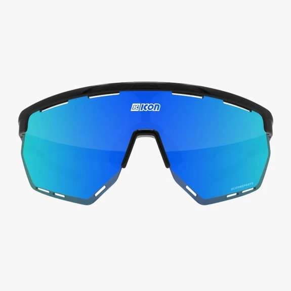 Scicon Aerowing Glasses Gloss Black With SCN-PP Blue Mirrored Lens 2 Scicon Aerowing Glasses Gloss Black With SCN-PP Blue Mirrored Lens - Image 2
