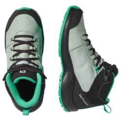Salomon Outward WeatherSalomon Waterproof Boots Light Green Black Kids -Nordis Camping Shop slm l4128480 006
