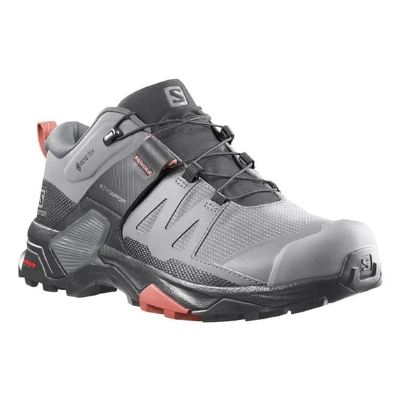 Salomon X Ultra 4 GORE-TEX Shoes Light Grey Black Women 1 Salomon X Ultra 4 GORE-TEX Shoes Light Grey Black Women