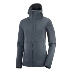 Salomon Sntial Warm Hoodie Navy Blue Women