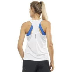 Salomon Cross Run Tank Top White Women 9 Salomon Cross Run Tank Top White Women -Nordis Camping Shop slm lc1728000 004