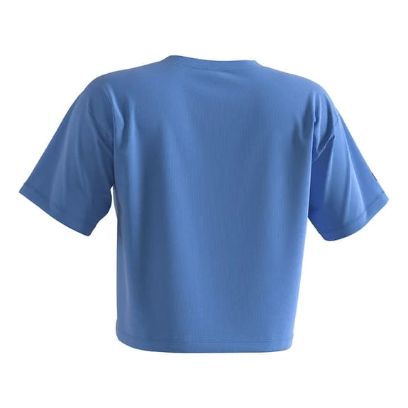 Salomon Outlife Crop Short Sleeve T-Shirt Blue Women 2 Salomon Outlife Crop Short Sleeve T-Shirt Blue Women - Image 2