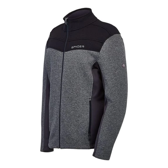Spyder Encore Full Zip Fleece Black Grey 2 Spyder Encore Full Zip Fleece Black Grey - Image 2