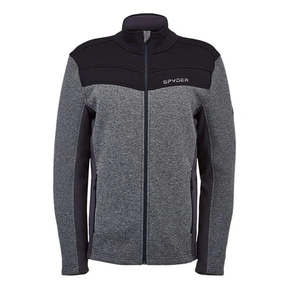 Spyder Encore Full Zip Fleece Black Grey 1 Spyder Encore Full Zip Fleece Black Grey