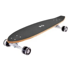 Longboard Street Surfing Cut Kicktail 36' Rumble Jungle White Black