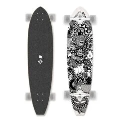 Longboard Street Surfing Cut Kicktail 36' Rumble Jungle White Black -Nordis Camping Shop ssf 06 14 007 2 003