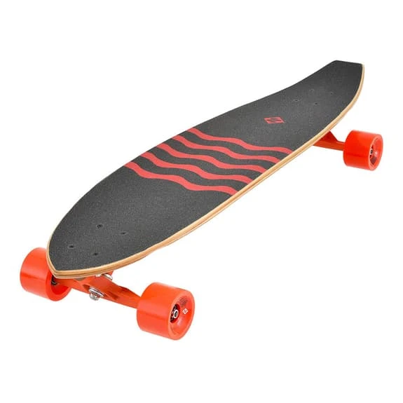 Longboard Street Surfing Cut Kicktail 36' Blown Out Black Orange 1 Longboard Street Surfing Cut Kicktail 36' Blown Out Black Orange