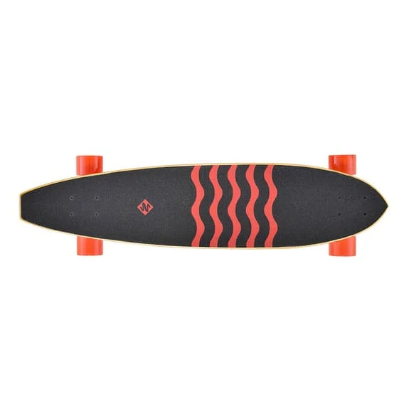Longboard Street Surfing Cut Kicktail 36' Blown Out Black Orange 4 Longboard Street Surfing Cut Kicktail 36' Blown Out Black Orange - Image 4