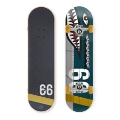 Skateboard Skate Street Surfing 31' Shark Fire Black Blue -Nordis Camping Shop ssf 10 03 011 4 003