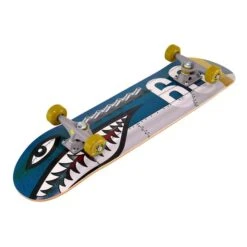 Skateboard Skate Street Surfing 31' Shark Fire Black Blue -Nordis Camping Shop ssf 10 03 011 4 005