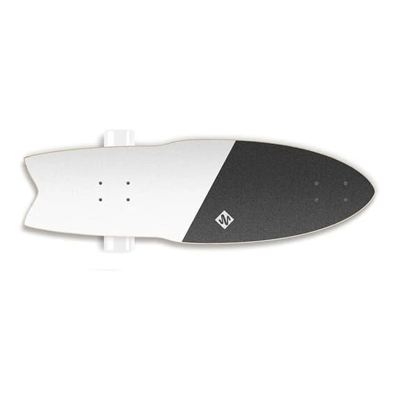 Longboard Street Surfing Shark Attack 30' Koa White Black Grey 2 Longboard Street Surfing Shark Attack 30' Koa White Black Grey - Image 2