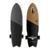 Longboard Street Surfing Shark Attack 36' Koa Black Grey Brown
