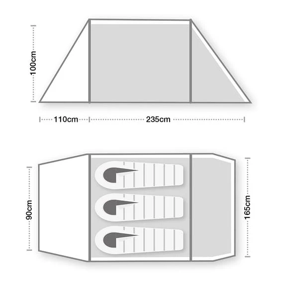 Terra Nova Hoolie Compact 3 Tent Green 2 Terra Nova Hoolie Compact 3 Tent Green - Image 2